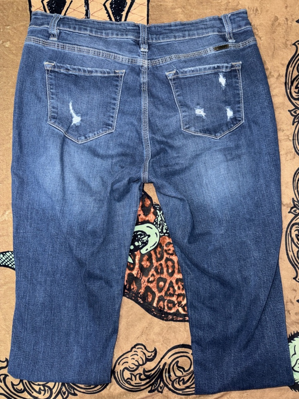 KanCan Dark Blue Distressed Skinny Jeans 15/31 - Picture 8 of 8